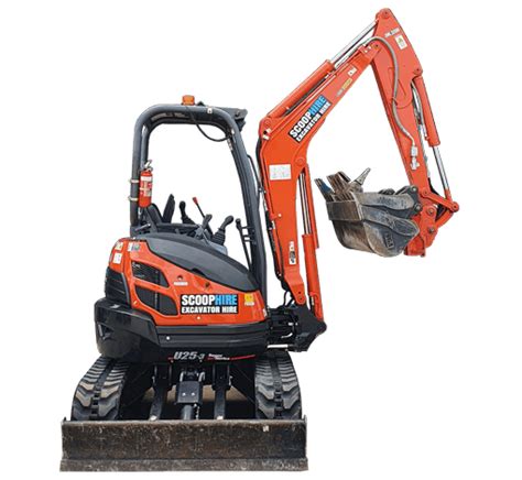 kubota mini scoop hire